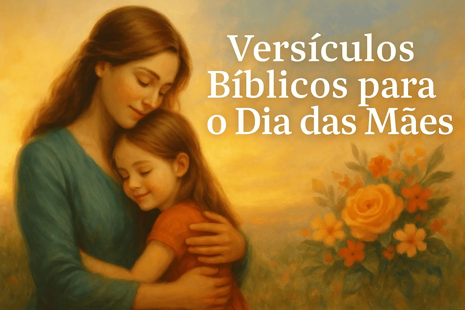 Representação bíblica da mãe Ana em oração diante do templo, expressando fé e súplica conforme 1 Samuel 1, símbolo da intercessão materna na palavra de Deus para o Dia das Mães.